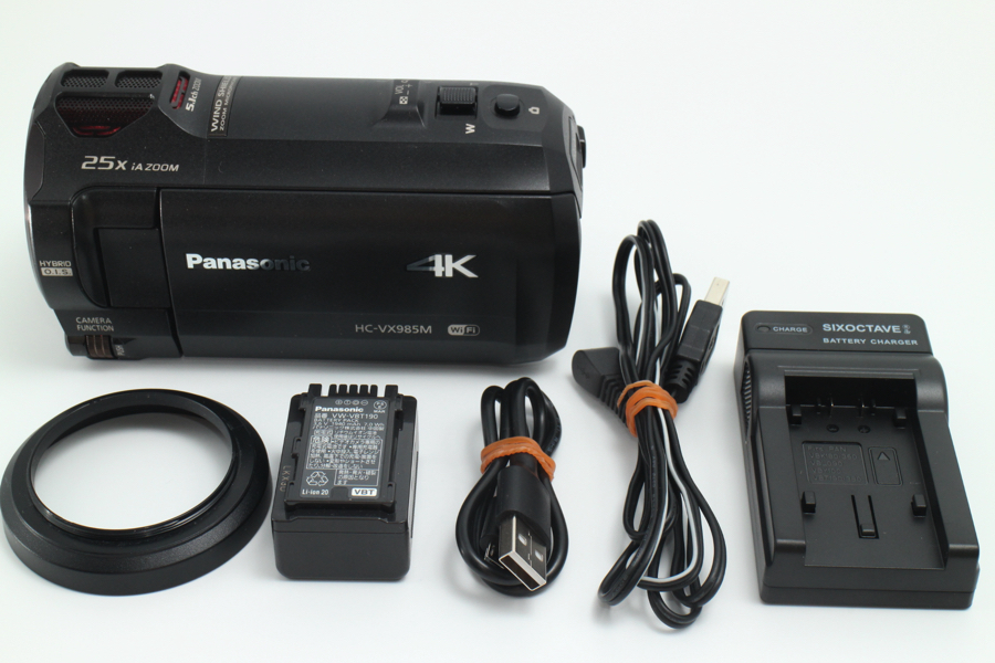 パナソニック 4K ビデオカメラ VX985M 64GB あとから補正 ブラック HC-VX985M-K 